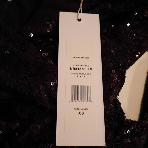 $498 NWT Ronny Kobo Women's Jerry Dress XS Black Sequin Formal Cocktail Party - Picture 10 of 14